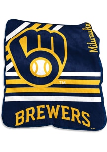 Milwaukee Brewers Logo Raschel Blanket