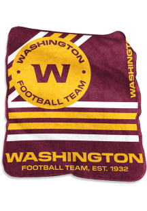 Washington Commanders Logo Raschel Blanket