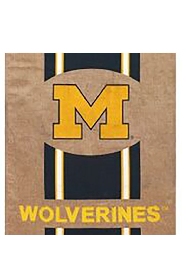 Michigan Wolverines 29x43 Team Burlap Banner