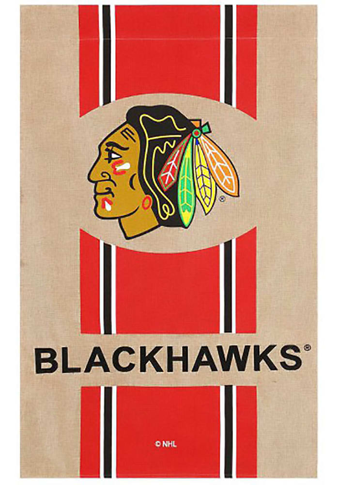 Chicago Blackhawks 29x43 Team Burlap Banner