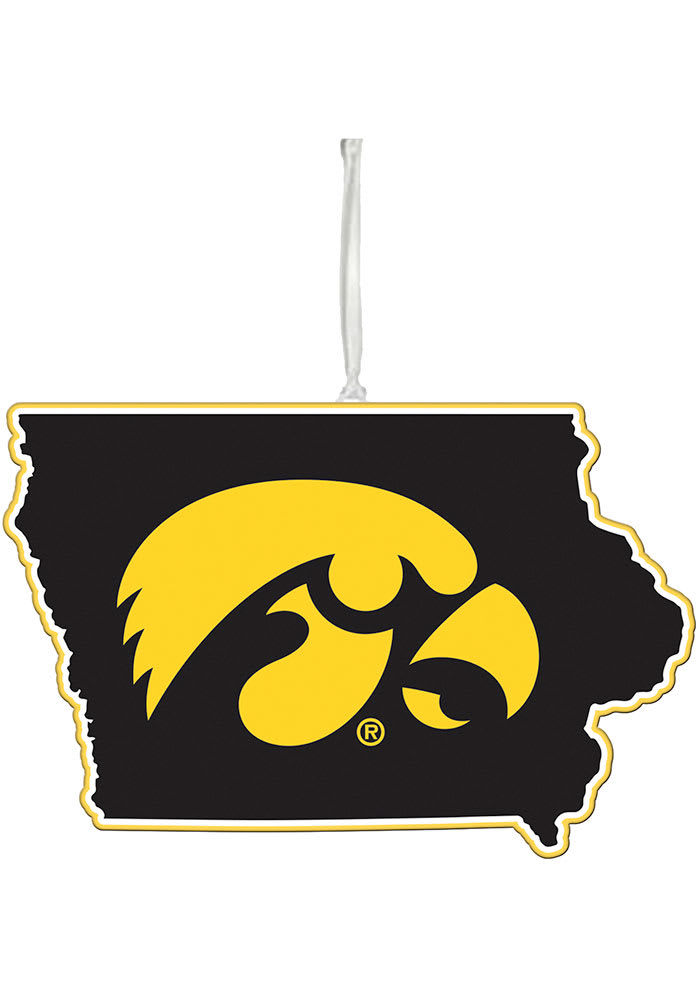 Iowa Hawkeyes State Shape Ornament