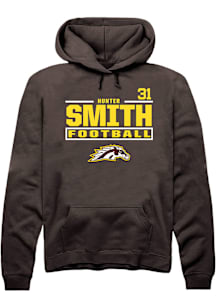Hunter Smith Western Michigan Broncos Mens Brown Football NIL Stacked Box Player Hood