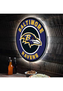 Baltimore Ravens 23 in Round Light Up Sign