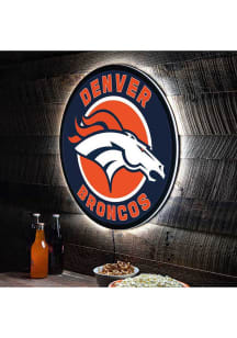 Denver Broncos 23 in Round Light Up Sign