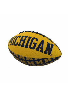 Blue Michigan Wolverines Repeating Mini Football