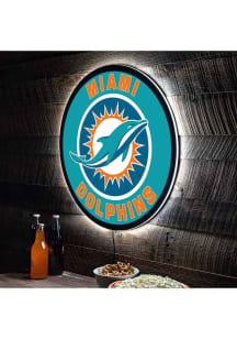 Miami Dolphins 23 in Round Light Up Sign