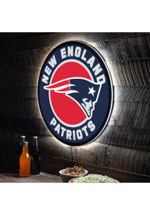 New England Patriots 23 in Round Light Up Sign