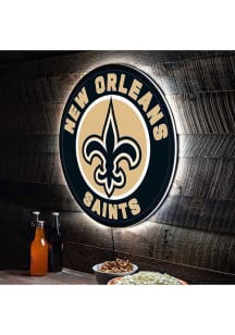 New Orleans Saints 23 in Round Light Up Sign