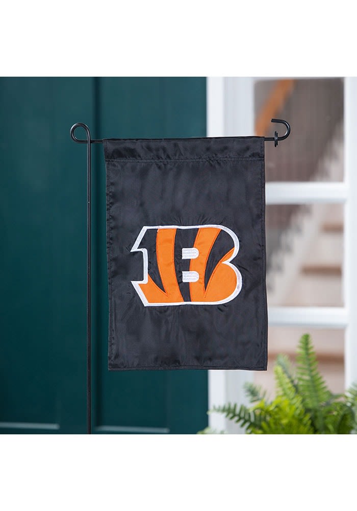 Cincinnati Bengals White Stripes Garden Flag Double Sided Banner