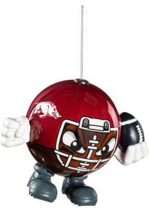 Arkansas Razorbacks Ball Head Ornament Ornament