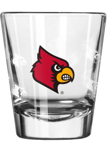 Louisville Cardinals 2oz Satin Etched Shot Glass