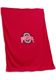 Red Buckeyes Team Logo Sweatshirt Blanket