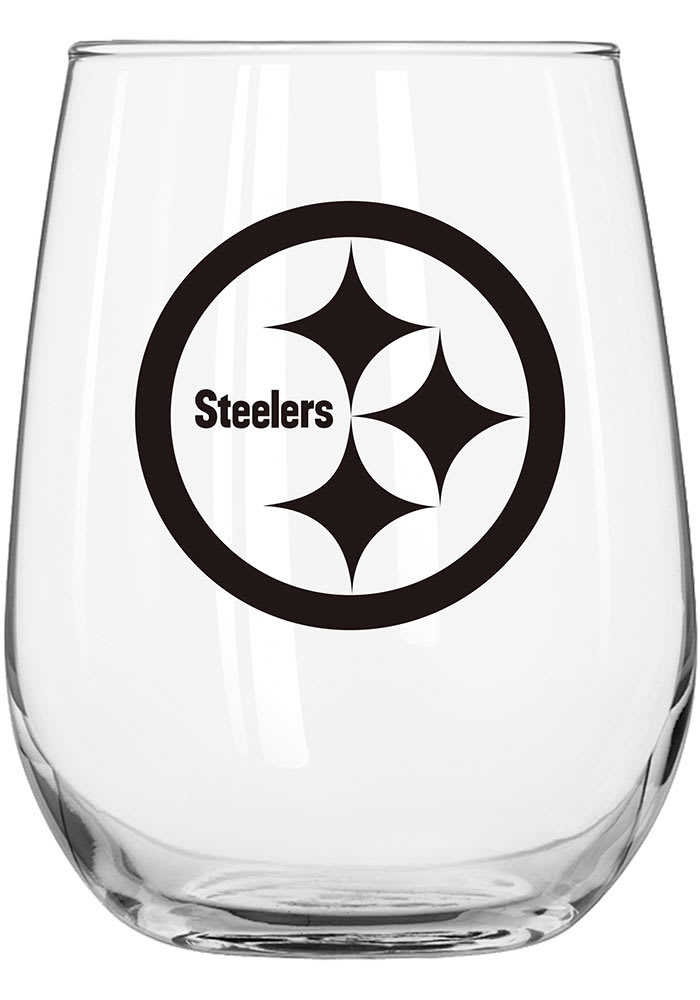 Pittsburgh Steelers BLACK 16oz Gameday Stemless Wine Glass - 1413084