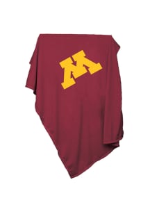 Maroon Golden Gophers Team Logo Sweatshirt Blanket