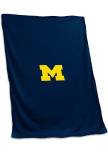 Navy Blue Wolverines Tackle Twill Sweatshirt Blanket