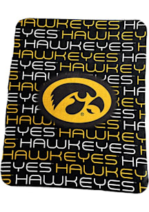 Iowa Hawkeyes Black Logo Brands Classic Fleece Blanket