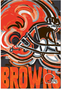 Cleveland Browns Justin Patten Logo Garden Flag