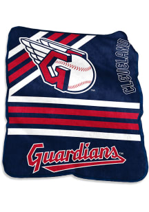 Cleveland Guardians Stripe Raschel Blanket