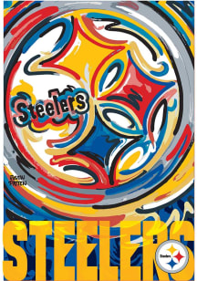 Pittsburgh Steelers Justin Patten Logo Garden Flag