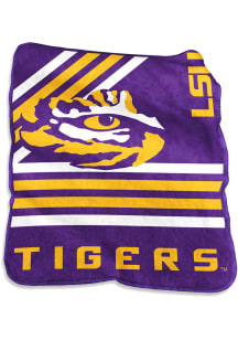 LSU Tigers Team Color Raschel Blanket
