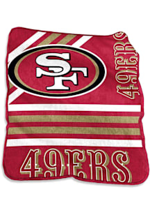 San Francisco 49ers Team Color Raschel Throw Blanket - Red