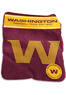 Washington Commanders Team Logo Raschel Throw Blanket - Red