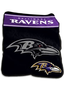 Baltimore Ravens Team Logo Raschel Blanket