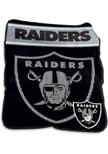 Las Vegas Raiders Team Logo Raschel Throw Blanket - Black