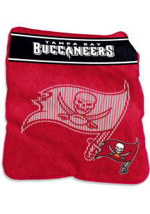 Tampa Bay Buccaneers Team Logo Raschel Throw Blanket - Black