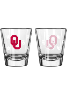Oklahoma Sooners 2 oz Satin Etch Shot Glass