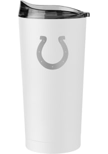 Indianapolis Colts 20 oz Etch White Powder Coat Stainless Steel Tumbler - White