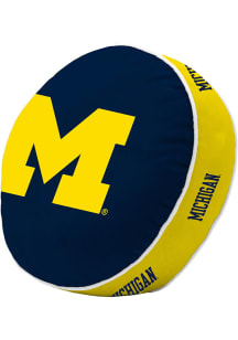 Blue Wolverines Puff Pillow