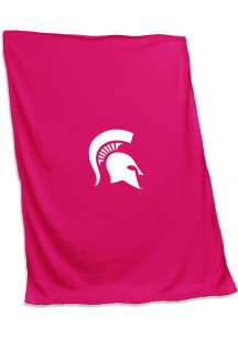 Michigan State Spartans Pink Screened Sweatshirt Blanket