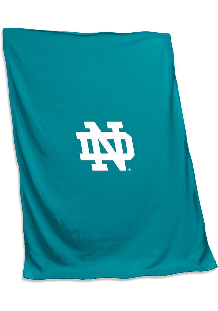 Notre Dame Fighting Irish Teal Screened Sweatshirt Blanket
