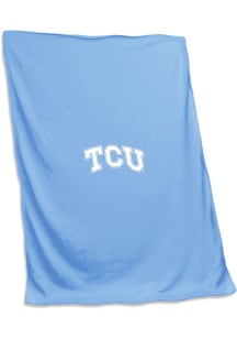 TCU Horned Frogs light blue screened Sweatshirt Blanket