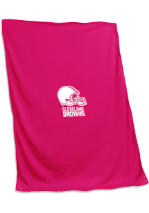 Cleveland Browns Pink Screened Sweatshirt Blanket