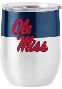 Ole Miss Rebels 16 oz Colorblock Curved Stainless Steel Stemless