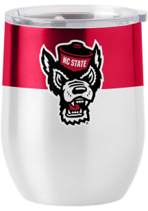NC State Wolfpack 16 oz Colorblock Curved Stainless Steel Stemless