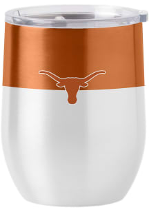 Texas Longhorns 16 oz Colorblock Curved Stainless Steel Stemless