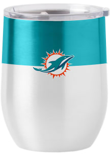 Miami Dolphins 16 oz Colorblock Curved Stainless Steel Stemless