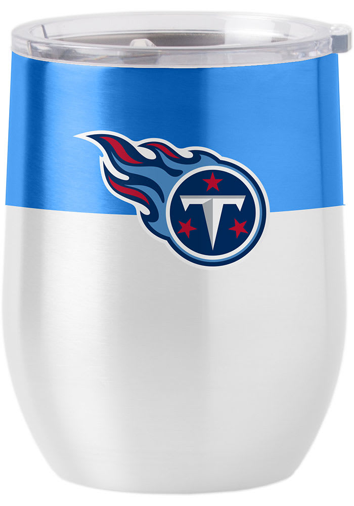 Tennessee Titans 16 oz Colorblock Curved Stainless Steel Tumbler - Navy Blue