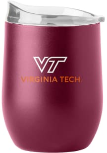 Virginia Tech Hokies 16 oz Flipside Powder Coat Curved Stainless Steel Stemless