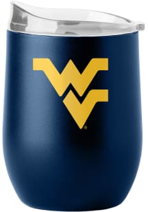 West Virginia Mountaineers 16 oz Flipside Powder Coat Curved Stainless Steel Stemless