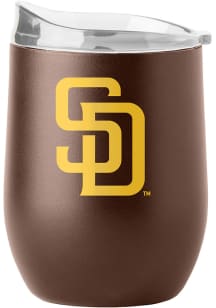 San Diego Padres 16 oz Flipside Powder Coat Curved Stainless Steel Stemless