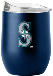 Seattle Mariners 16 oz Flipside Powder Coat Curved Stainless Steel Tumbler - Navy Blue