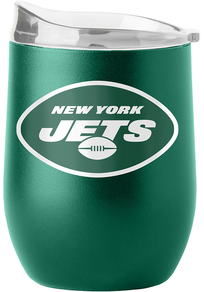 New York Jets 16 oz Flipside Powder Coat Curved Stainless Steel Tumbler - Green
