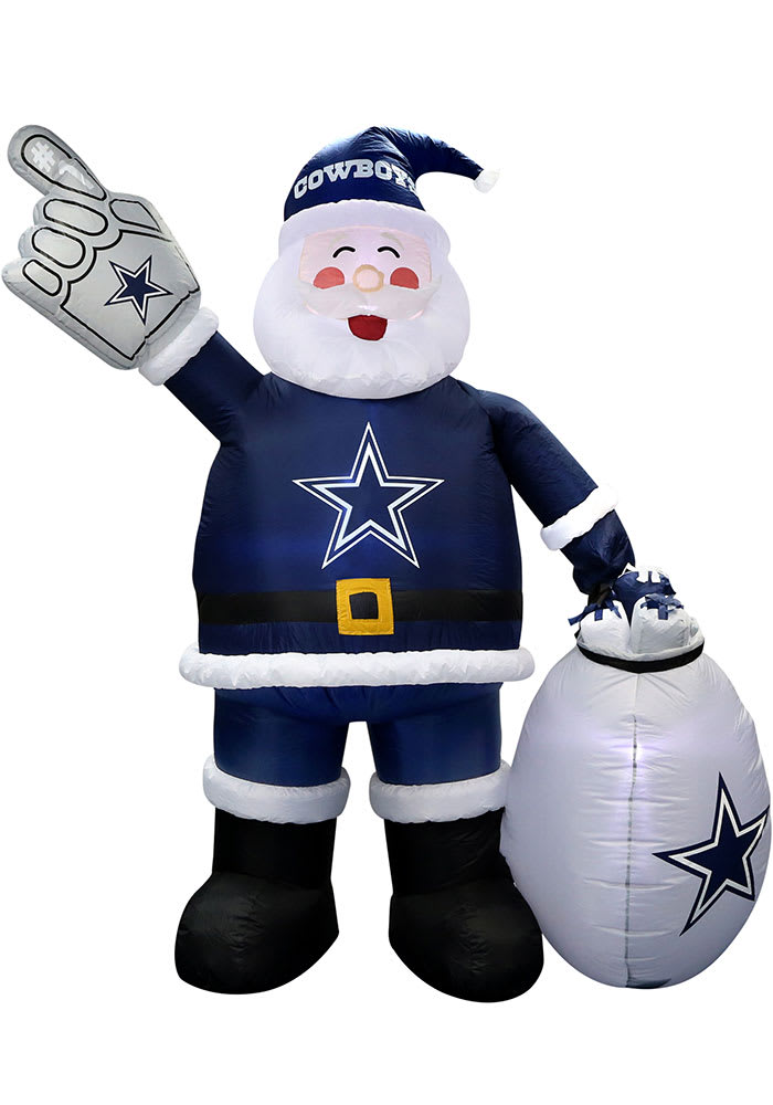 Dallas Cowboys Blue Outdoor Inflatable Santa
