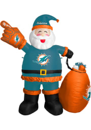 Miami Dolphins Green Outdoor Inflatable Santa