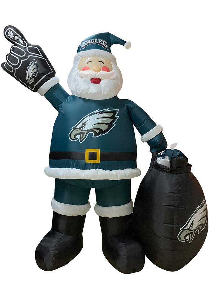 Philadelphia Eagles Green Outdoor Inflatable Santa