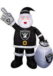 Las Vegas Raiders Black Outdoor Inflatable Santa